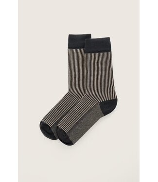 SEASALT CORNWALL •• Bloomin Good Socks Vertical Stripe | Coal