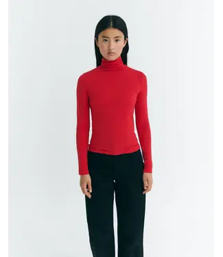 THINKING MU •• Noe Cashemire Top | Red of Ivory