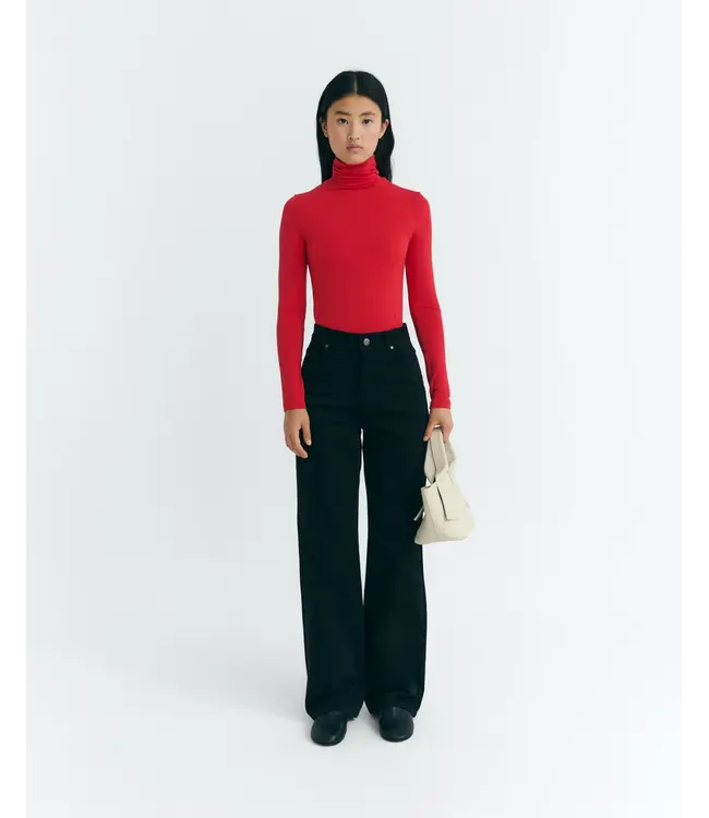 THINKING MU •• Noe Cashemire Top | Red of Ivory