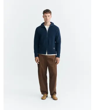 THINKING MU •• Ekaiz wollen vest/trui | Grijsblauw
