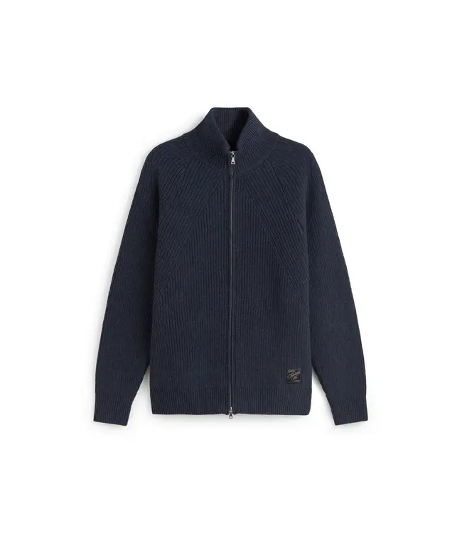 THINKING MU •• Ekaiz wollen vest/trui | Grijsblauw