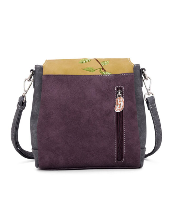 Hi-di-hi •• Schoudertas TWEET | Purple/Green