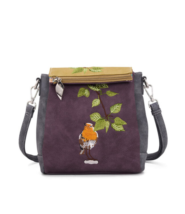 Hi-di-hi •• Schoudertas TWEET | Purple/Green