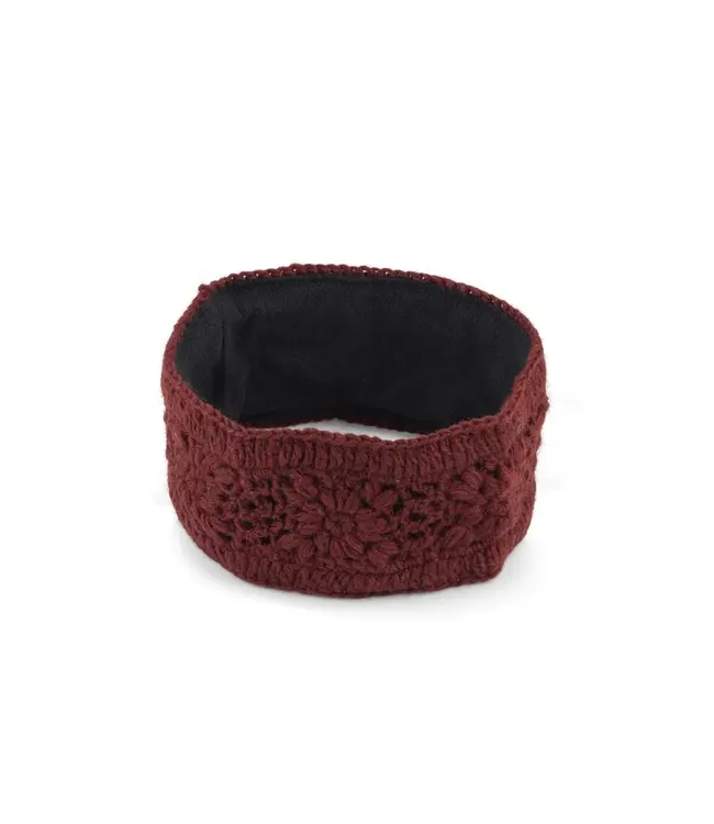 SJAAL MET VERHAAL  •• Haarband Granny Square Bordeaux