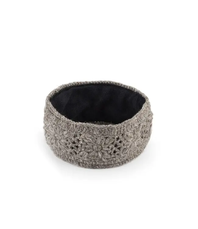 SJAAL MET VERHAAL  •• Haarband Granny Square Taupe
