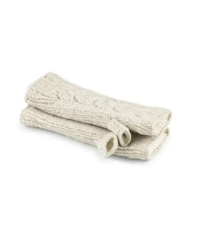 SJAAL MET VERHAAL  •• Handwarmers Cable Creme