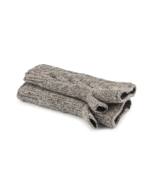 SJAAL MET VERHAAL  •• Handwarmers Cable Taupe