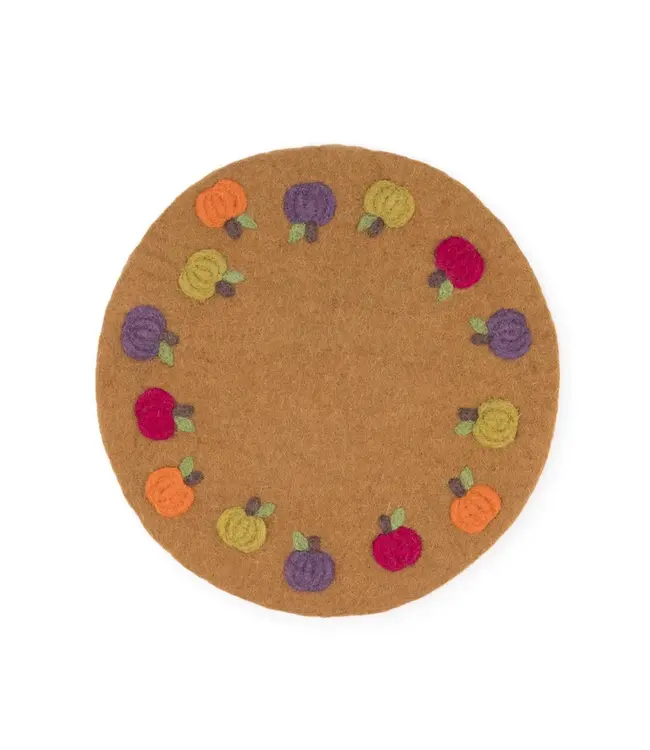 SJAAL MET VERHAAL  •• Onderzetter 35 cm Pompoenetjes