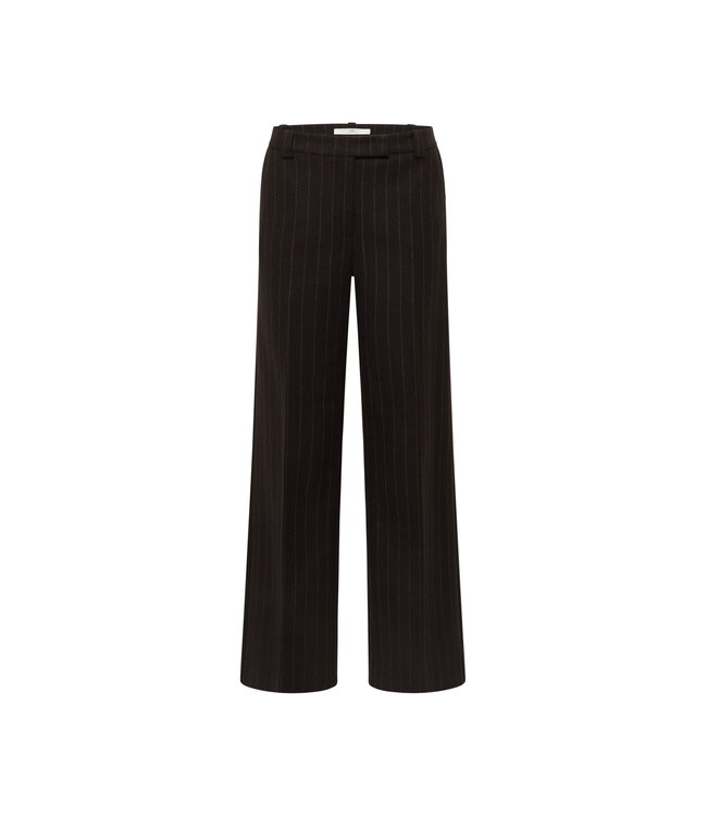 LANIUS •• Nadelstreifen Marlenehose | Bitterchocolate/ Cream