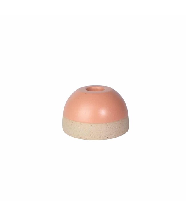 Original Home •• Reclay Dinner Candle Holder Peach S/2 — Recycled Ceramics | Peach