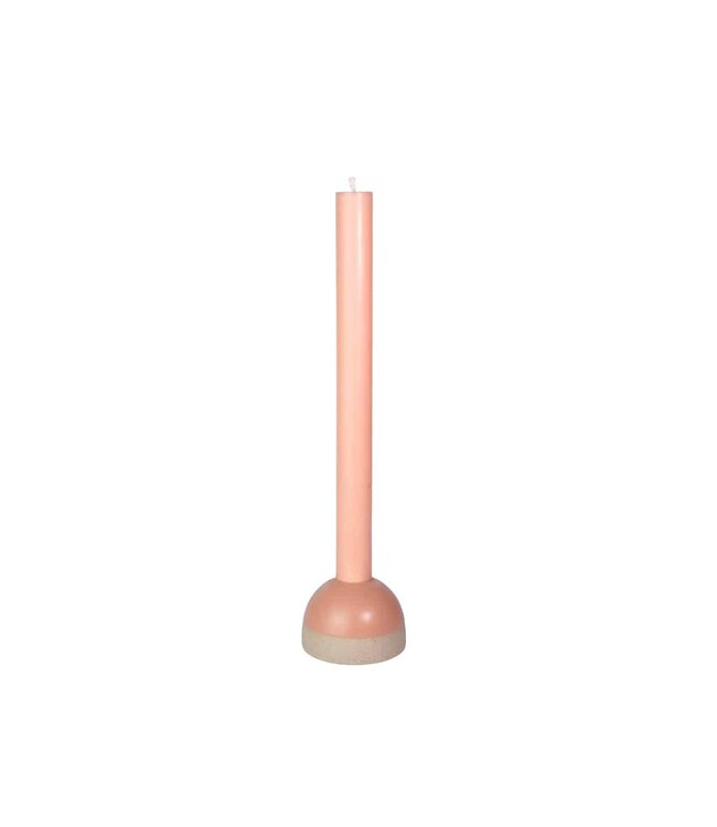 Original Home •• Reclay Dinner Candle Holder Peach S/2 — Recycled Ceramics | Peach