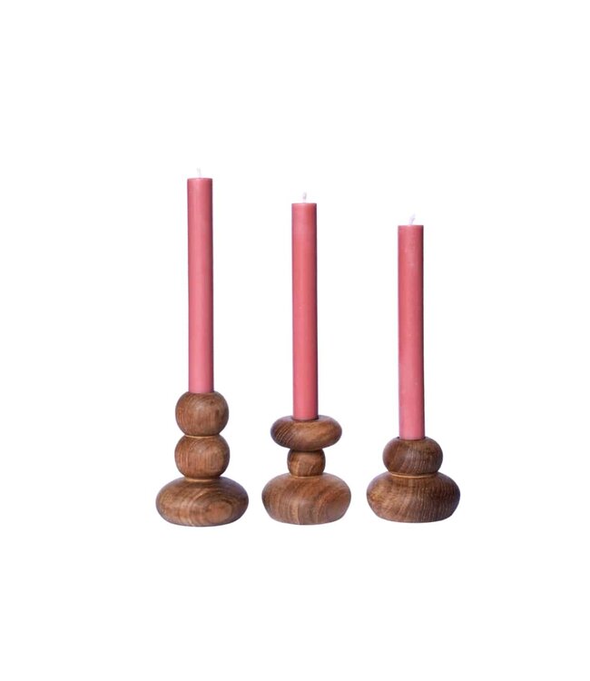 Original Home •• Stacked Pebbles Candle Holder | L
