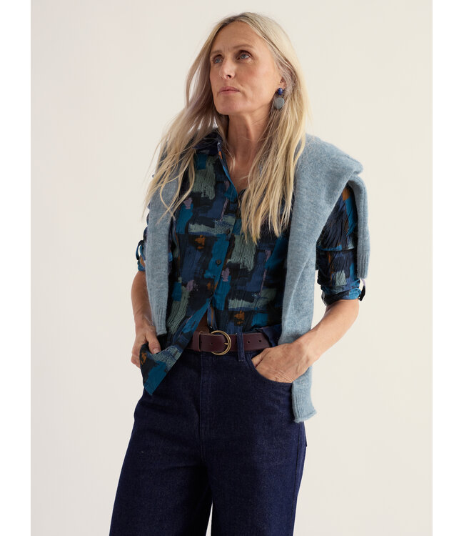 SEASALT CORNWALL •• Blouse Larissa | Paint Texture Maritime