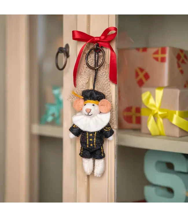SJAAL MET VERHAAL  •• Hanger Muis Piet | Meerdere kleuren | Pietermuis