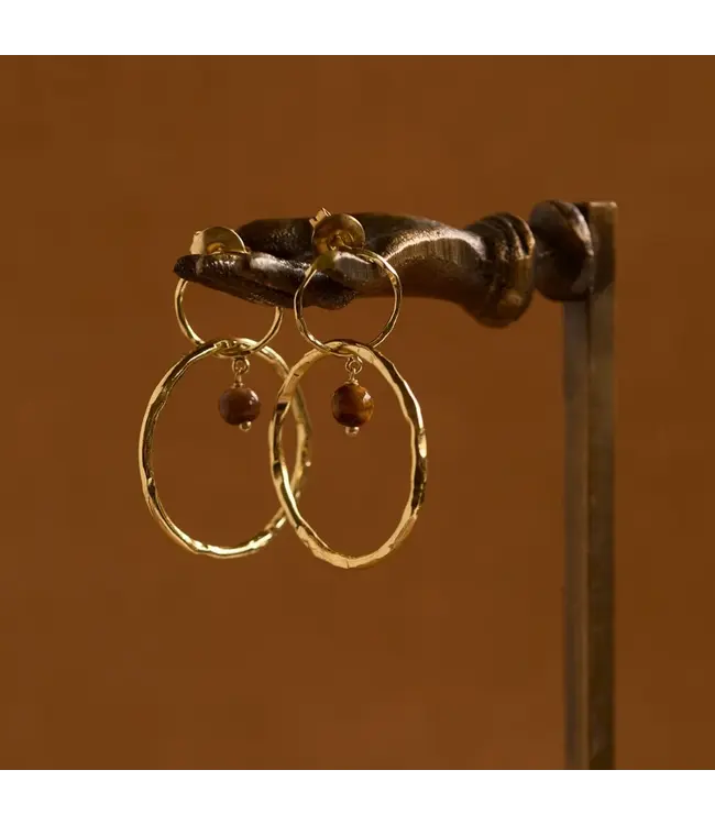 A BEAUTIFUL STORY •• Devine Tiger Eye Earrings