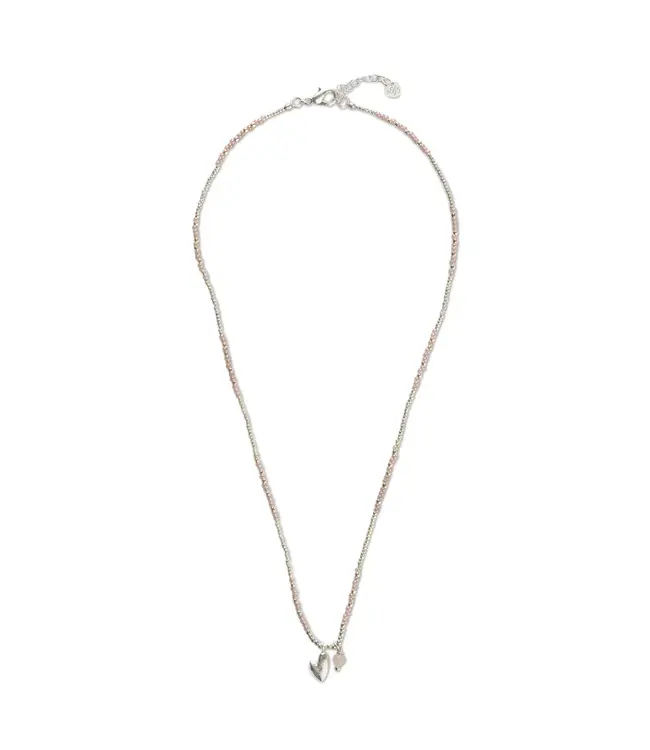 A BEAUTIFUL STORY •• Honored Rose Quartz Necklace Silver Colored