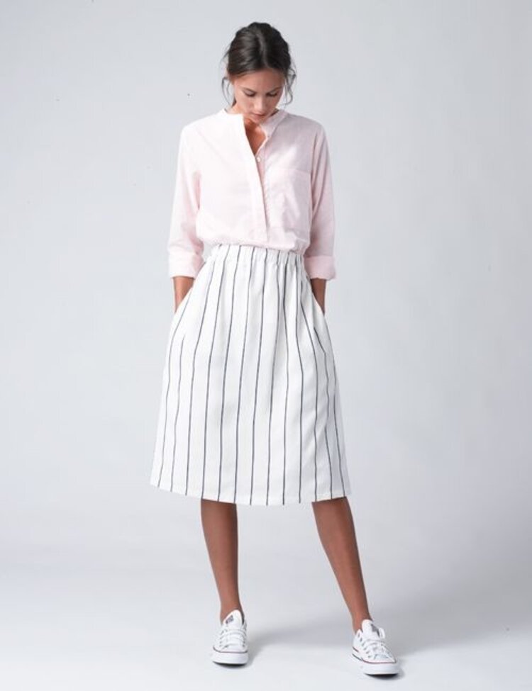 Dutchess Pocket shirt - pink neon stripe