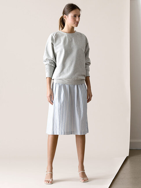 Dutchess Lucky skirt - lightblue stripe