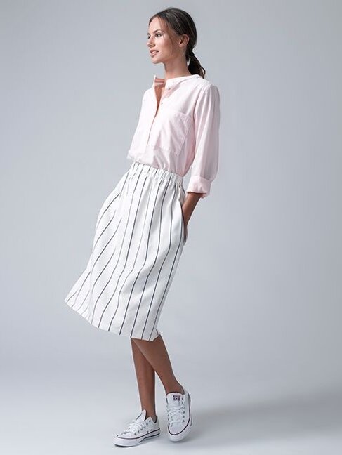 Dutchess Lucky skirt - white stripe