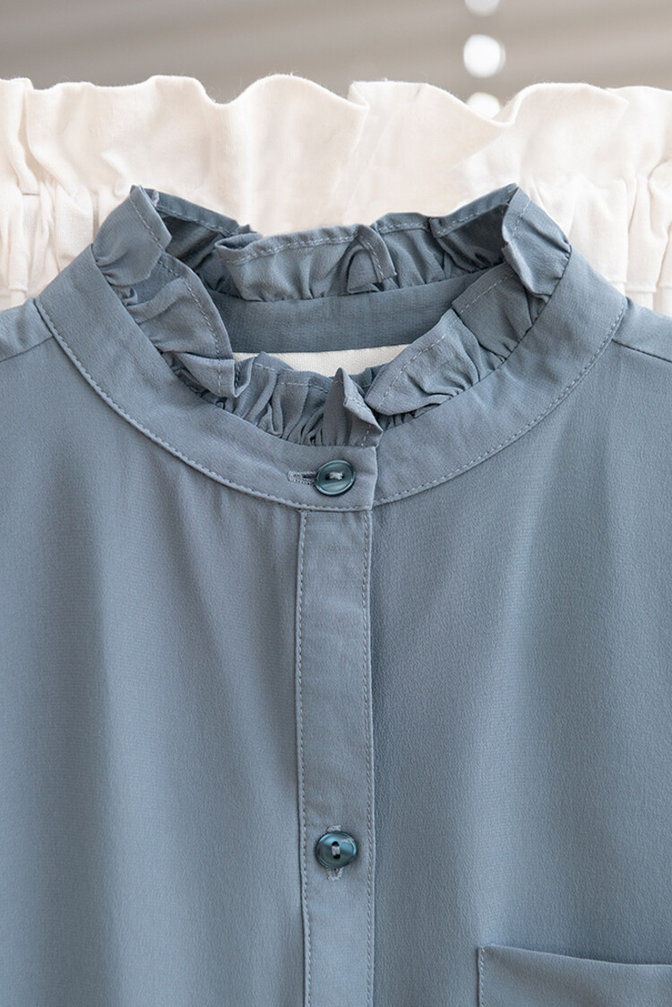 Dutchess Wander blouse - slate silk