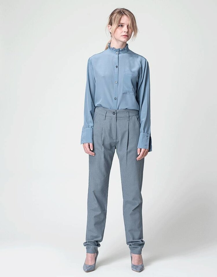 Dutchess Wander blouse - slate silk
