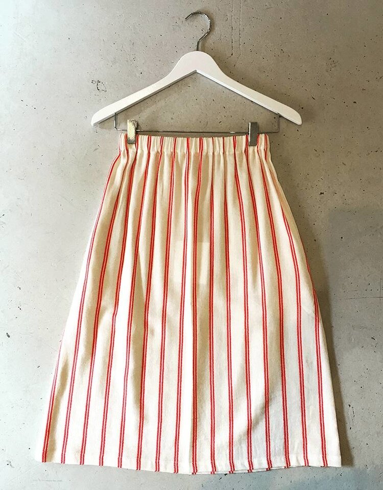 Dutchess Lucky skirt -  red-white stripe