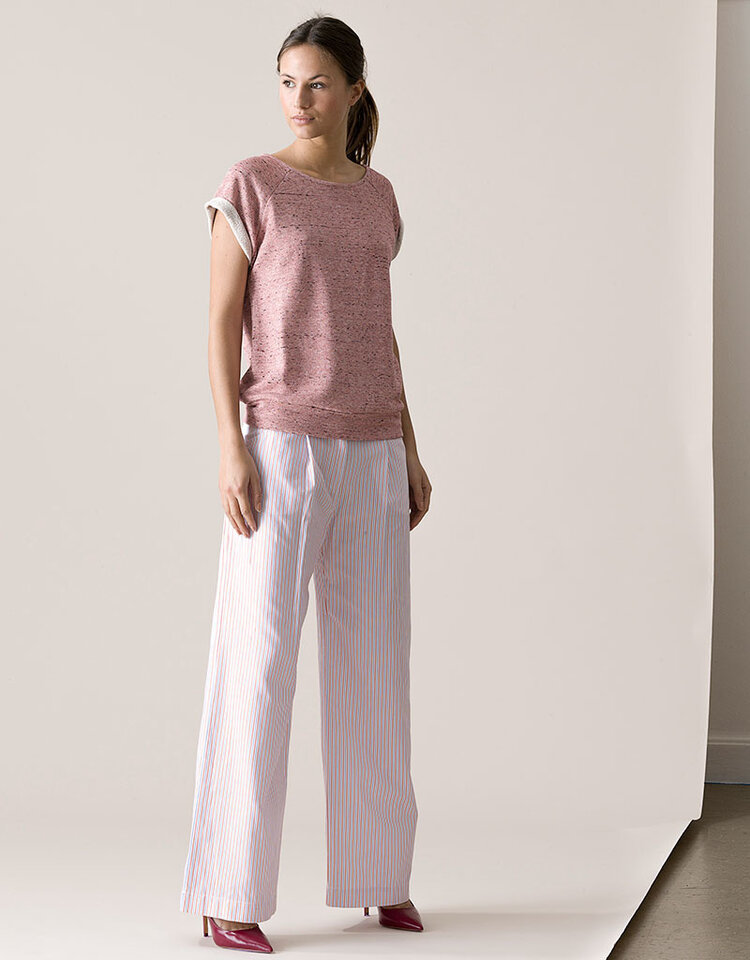 Dutchess Ray pants - red-white-blue stripe