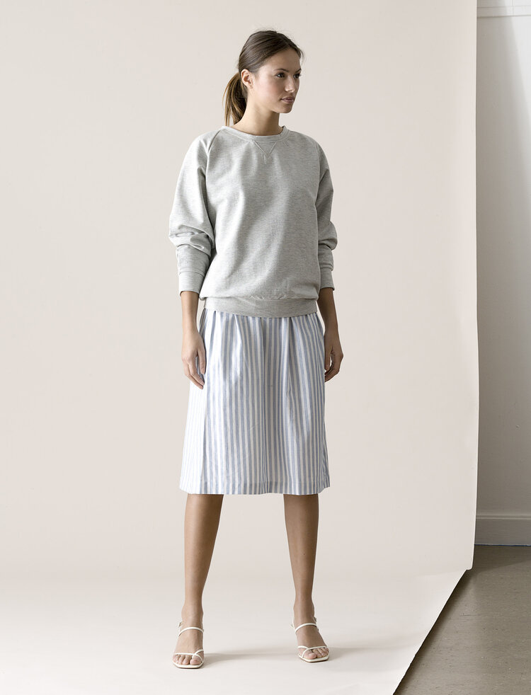 Dutchess Lucky skirt - blue-white stripe