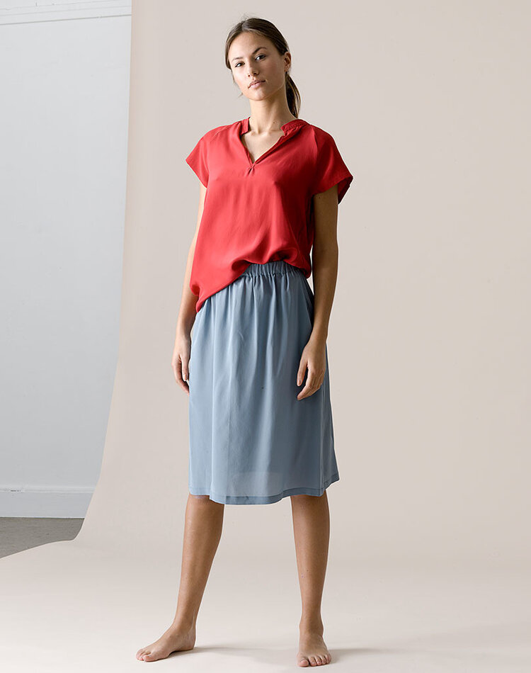 Dutchess Lucky skirt - slate silk
