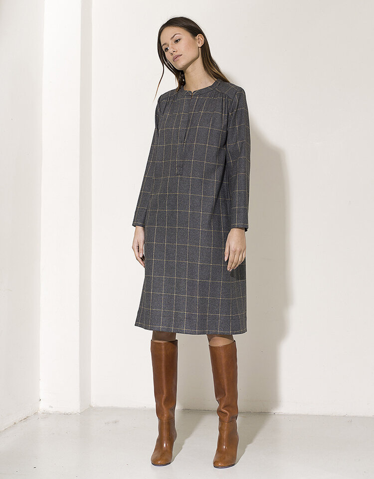 Dutchess Jones dress - grey check