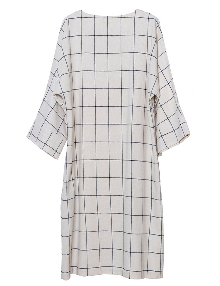 Dutchess Georgie dress - white check