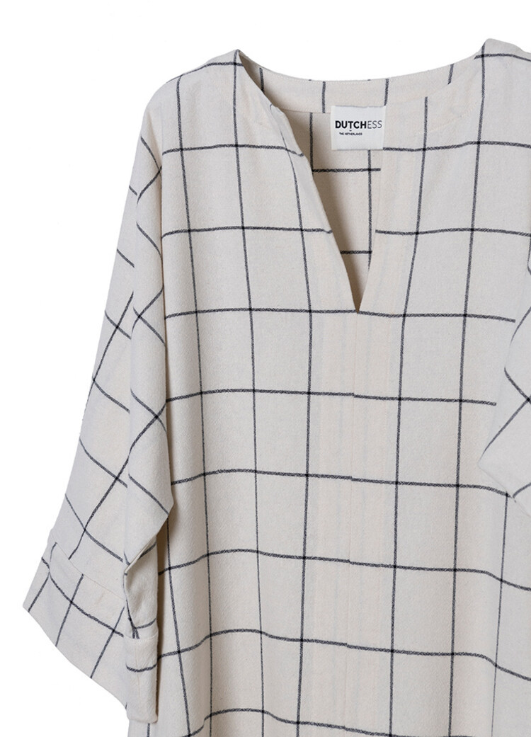 Dutchess Georgie dress - white check