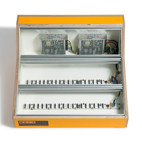 MDLR Case 9U 84/114HP powered eurorack case funky yellow 