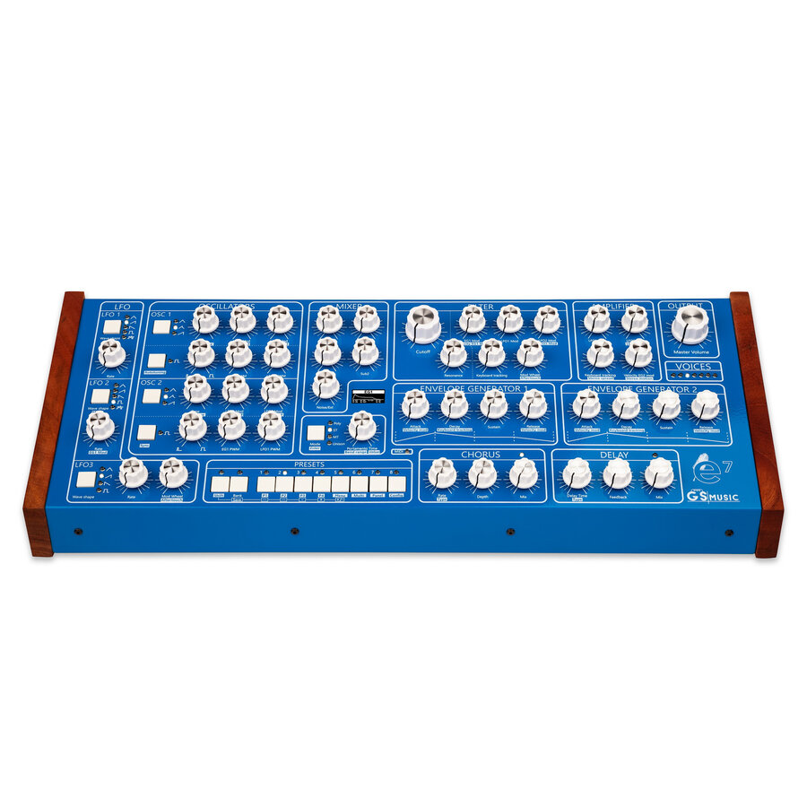 GS Music e7 Analog Polyphonic Synthesizer (blue)