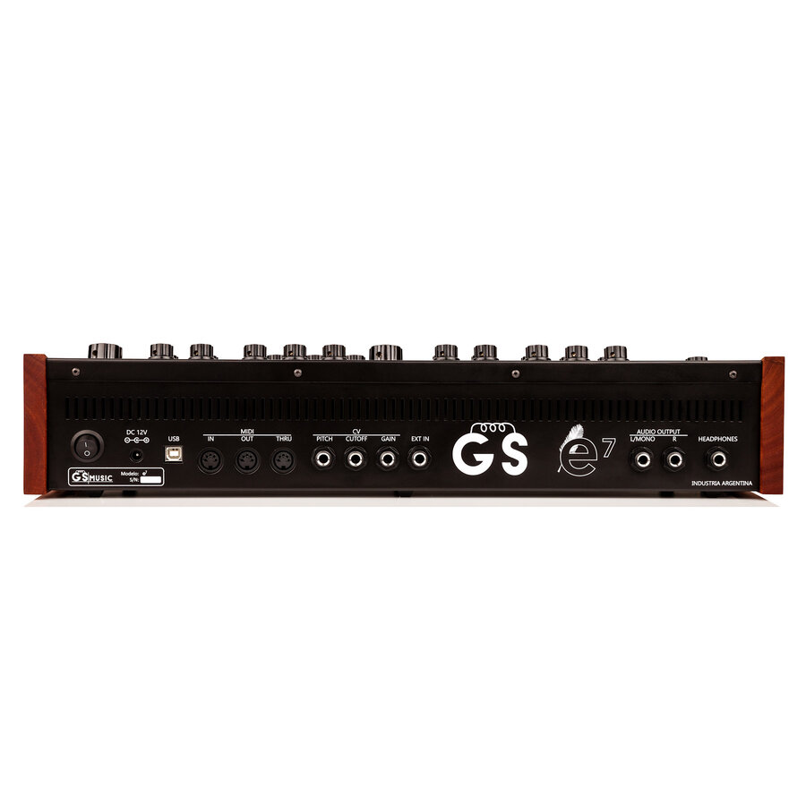 GS Music e7 Analog Polyphonic Synthesizer (black/red)