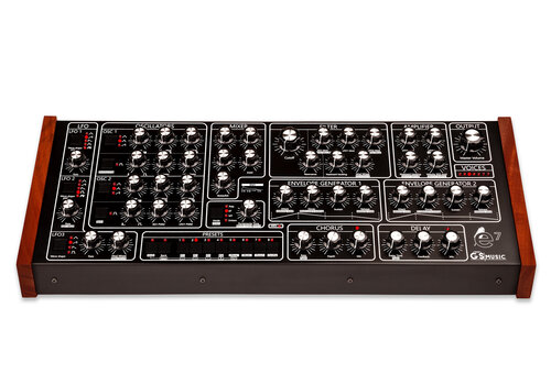 GS Music e7 Analog Polyphonic Synthesizer (black/red) 