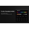 Mi·Light Zwarte MiLight RGB+ DualWhite (RGB+CT) Touch Wandbediening Opbouw, 4-zones, RF, 2xAAA