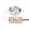 Mi·Light LED Inbouwspot Mi-Light 6W RGBWW Kleur + Dual White 220V. Satijn Wit ⌀120mm