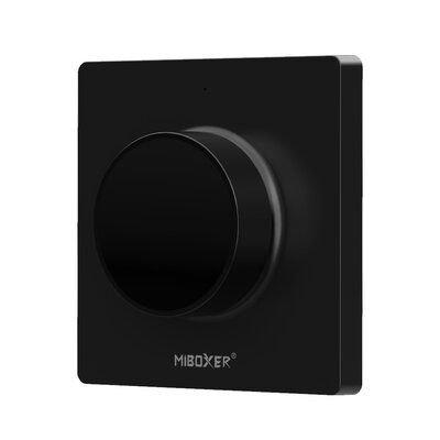 Mi·Light Zwarte draadloze LED draaiknop muurdimmer voor Miboxe Triac dimmer module en LED controllers