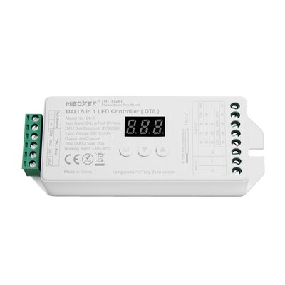Mi·Light DALI DL-X DT8 5 in 1 Single Color/Dual White/RGB/RGBW/RGB+CCT Dali Controller 5x6A