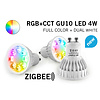 Mi·Light Zigbee GU10 LED Spot Mi-Light 4W RGBWW Kleur + Dual White. 220V
