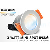 Mi·Light Miboxer 3W Dual White Mini LED spotje.  Waterdicht IP66, 12Volt, Ø 42mm
