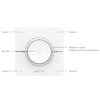Mi·Light Draadloze dual white draaiknop wanddimmer, 4 instelbare scène knoppen,  RF 1 kanaal voor Miboxer dimmer module, dual white lampen en controllers - Zwart