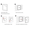 Mi·Light Draadloze dual white draaiknop wanddimmer, 4 instelbare scène knoppen,  RF 1 kanaal voor Miboxer dimmer module, dual white lampen en controllers - Zwart