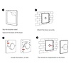 Mi·Light Draadloze dual white draaiknop wanddimmer, 4 instelbare scène knoppen,  RF 1 kanaal voor Miboxer dimmer module, dual white lampen en controllers -Wit