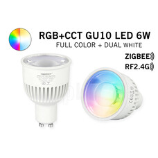 Mi·Light MiBoxer Zigbee + RF 6W RGBWW Kleur + Dual White Dimbaar GU10 LED Spot 220V | FUT106ZR