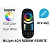 Mi·Light Zwarte touch Remote RGB+CCT (Dual White) Mi-Light RGBWW met 4-kanalen