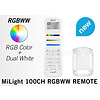 Mi·Light MiLight RGB+ DualWhite (RGB+CT) Touch  hand afstandsbediening,  100-zones, RF, 2xAAA