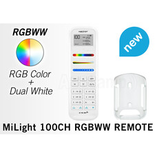Mi·Light MiLight RGB+ DualWhite (RGB+CT) hand afstandsbediening,  100-zones, RF, 2xAAA