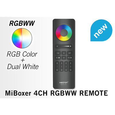 Mi·Light C5 Zwarte Touch Remote RGB+Dual White,  Mi-Light  RGBWW met 4-kanalen